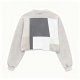 Women's Oversized Crew Neck Crop Sweatshirt - Retro Washed Effect